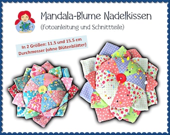 Patrón e instrucciones para alfiletero de flor de mandala en PDF | Libros electrónicos de Sami Dolls