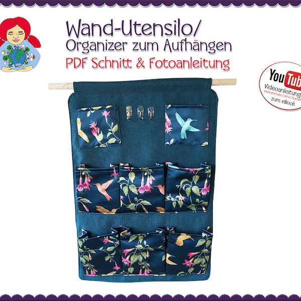 Wall Utensilo Organizer for hanging • Pattern & Instructions PDF | Sami Dolls eBooks