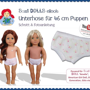 Underpants for 46 cm dolls like American Girl Dolls • Pattern & Instructions PDF | Sami Dolls eBooks