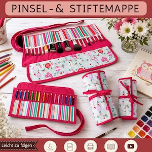 Pinsel- & Stiftemappe Schnittmuster PDF | 2 in 1 | Anfängerfreundlich | Sofort-Download