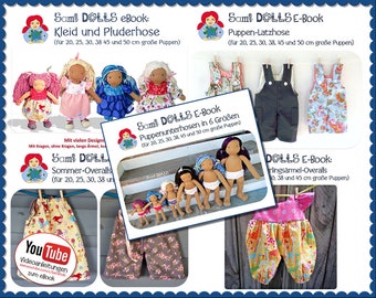 Pack of 5 doll clothes Sewing pattern Waldorf dolls • Pattern & Instructions PDF | Sami Dolls eBooks