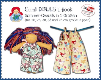 Summer Overalls for Waldorf Dolls • Pattern & Instructions PDF | Sami Dolls eBooks