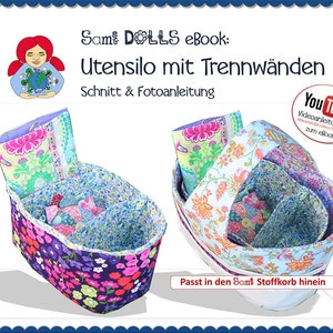 Utensil holder with dividers: pattern & instructions PDF | Sami Dolls eBooks