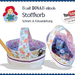 Fabric Basket Sewing Basket Pattern & Instructions PDF | Sami Dolls eBooks