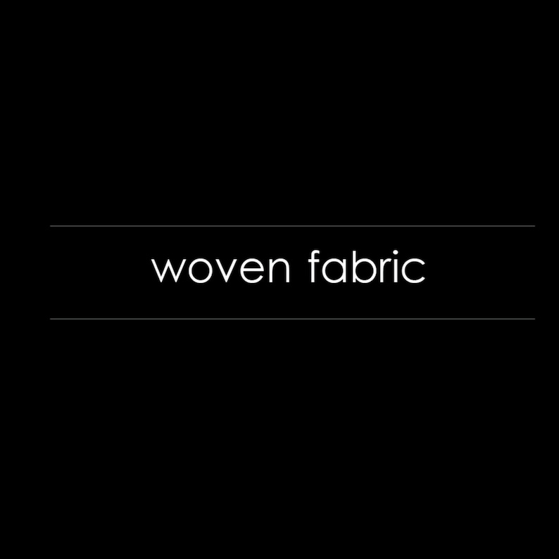 May include: A black and white image with the text "woven fabric" centered on a white line.