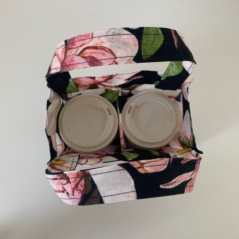 Trish Newbery Design - Reusable Coffee Holder Tote Bag - 2 Cup - PDF Sewing Pattern - with YouTube SewALong image 2