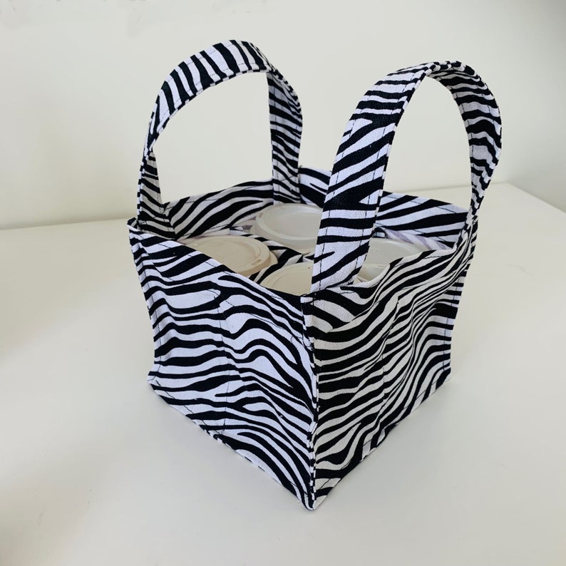 Trish Newbery Design Reusable Coffee Holder Tote Bag 4 Cup Etsy