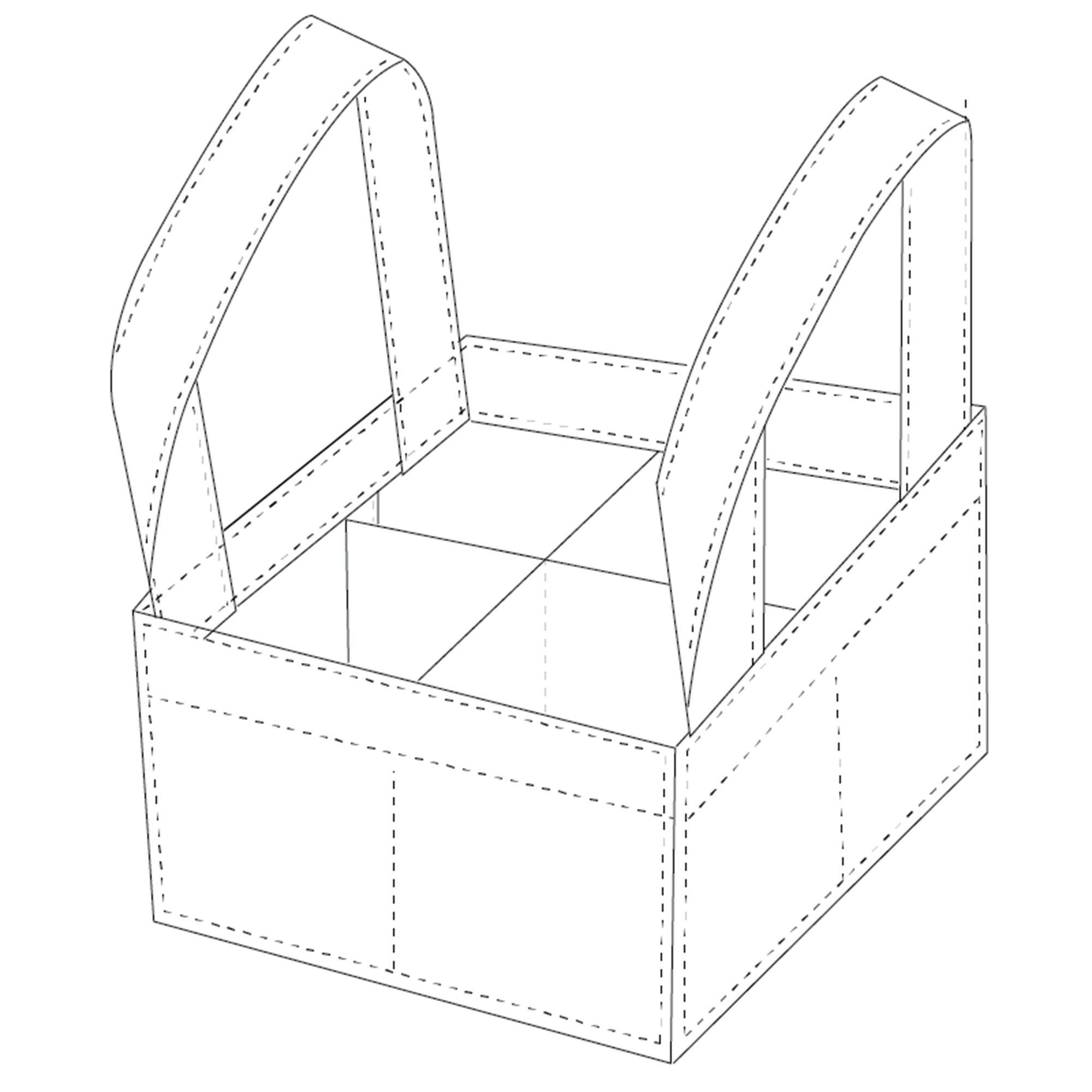 Trish Newbery Design Reusable Coffee Holder Tote Bag 4 Cup Etsy