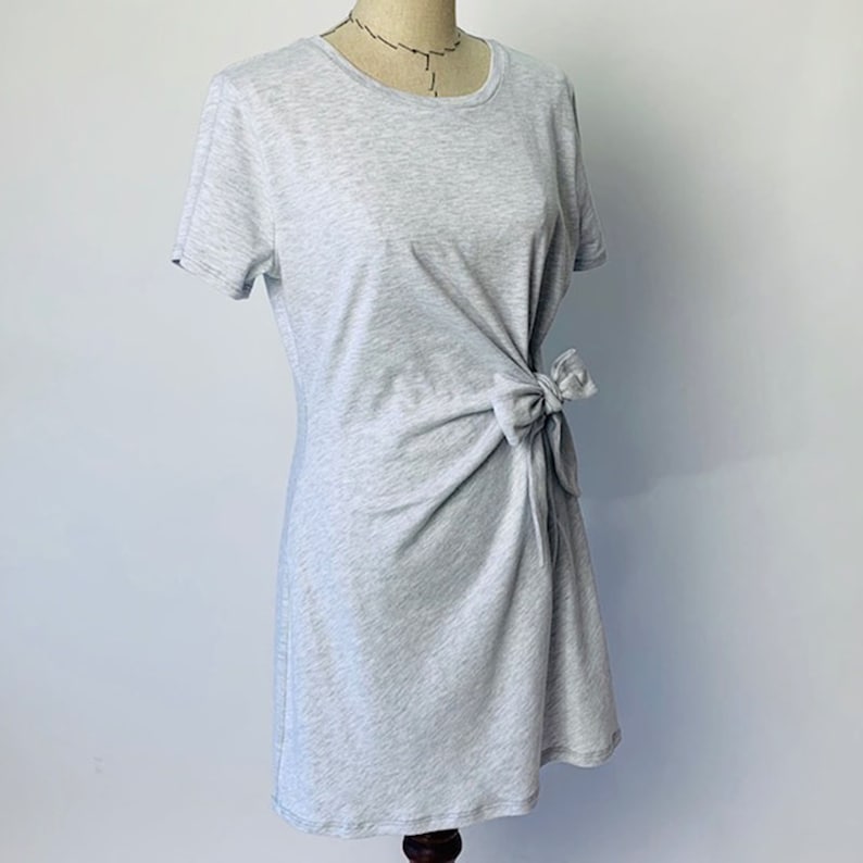 Trish Newbery Design La robe t-shirt Lucy XXS-3XL Patron de couture PDF Une robe t-shirt coupe carrée OU une option avant à nouer sur le côté plus ajustée image 5