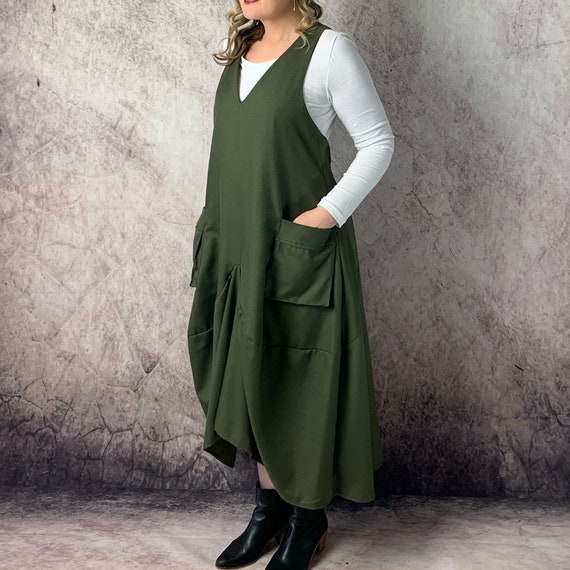 Trish Newbery Design Martha Apron Dress XXS-5XL PDF Sewing Pattern With Liftaway Patch Pockets and Crossover Button Back - Etsy Trish Newbery Design Martha Apron Dress XXS-5XL PDF Sewing Pattern With Liftaway Patch Pockets and Crossover Button Back - Etsy