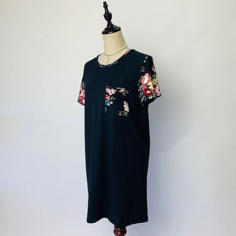 Trish Newbery Design La robe t-shirt Lucy XXS-3XL Patron de couture PDF Une robe t-shirt coupe carrée OU une option avant à nouer sur le côté plus ajustée image 4