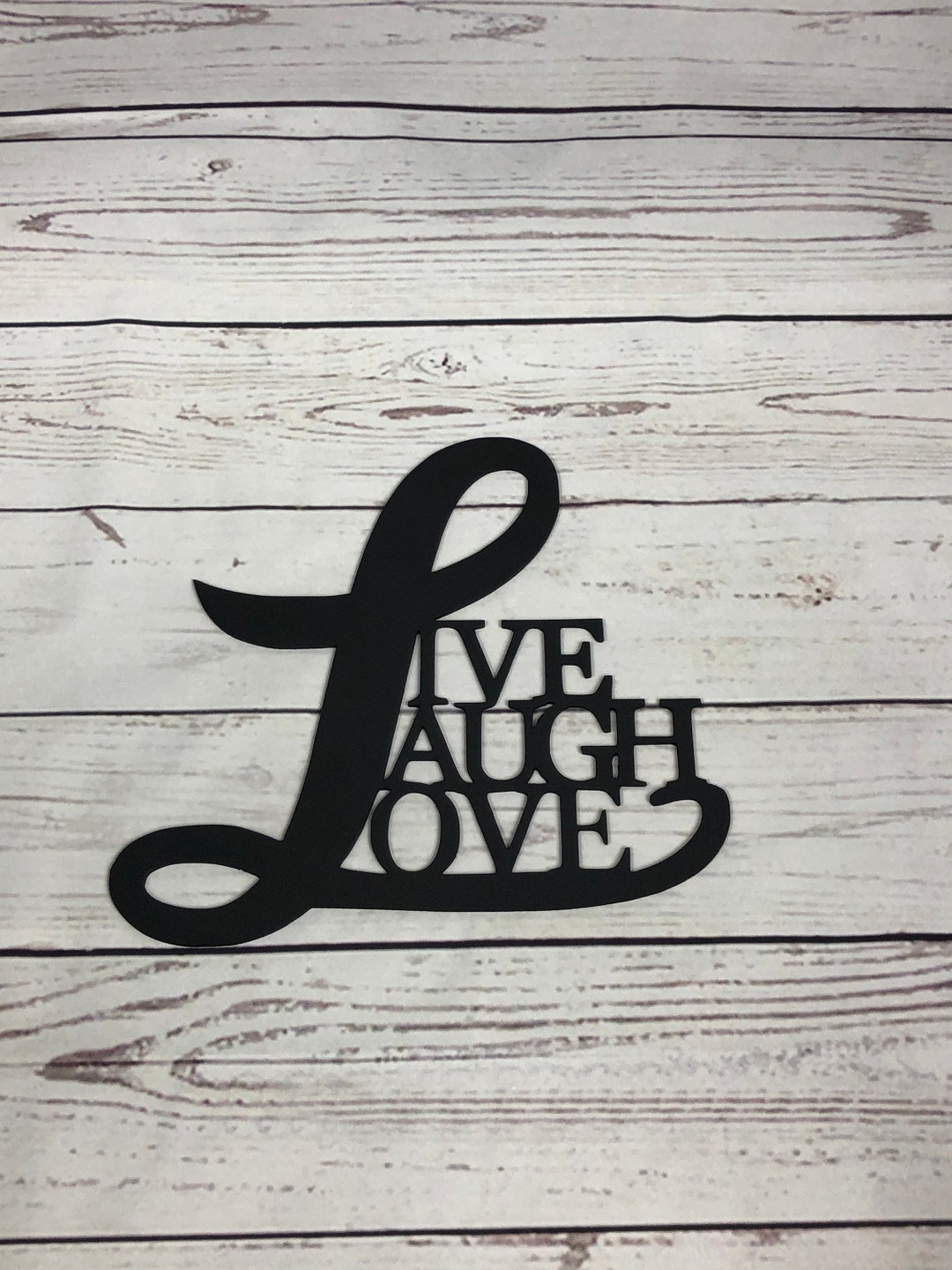 Metal Live Laugh Love Sign Etsy