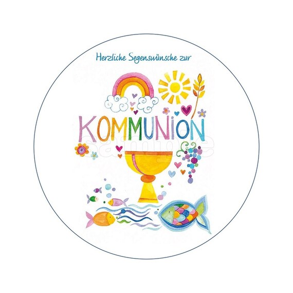 Kommunion Essbar Tortenaufleger Muffinaufleger Tortendeko Etsy