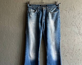 Italia Yk2 VERSACE Pantalones de mezclilla para mujer / Versace Jeans Couture Talla 26-40 Color Azul claro