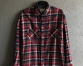 Camisa Rare Men's Fear Of God / Fear Of God Fourth Collection 2015-2016 / Camisa a cuadros con botones Talla L