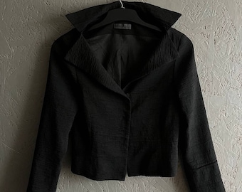 Rare Annette Görtz Designer Germany Women&#39;s Blazer Light Jacket Size 36 Color Black