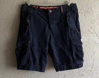 SUPERDRY Short Homme Core Heavy Cotton Cargo Regular Taille XL Couleur Bleu