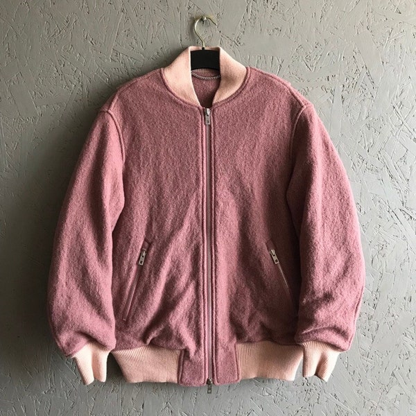 Wool Bomber Jacket Etsy