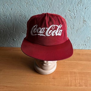 Vintage 70-80s Coca Cola Trucker Cap Rare American Retro Hat One Size Color Red White