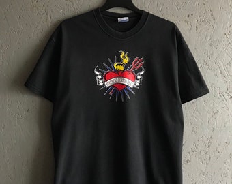 Vintage Reverend Horton Heat Men's T-Shirt / Hanes Comfort Adult Size XL Black Color