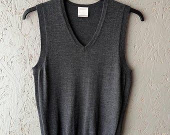 vintage Yk2 Gilet sans manches Nike Golf Tour Performance pour homme en laine acrylique avec col en V petit logo Swoosh Taille M (S) Couleur Gris