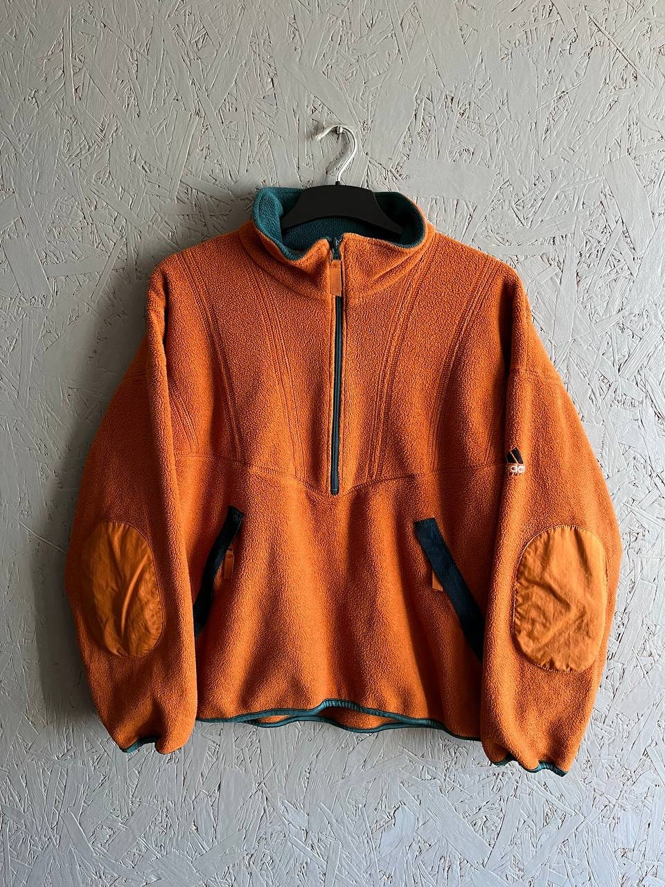 Vintage 90s Adidas 3 Stripe Red 1/4 Zip Pullover Fleece