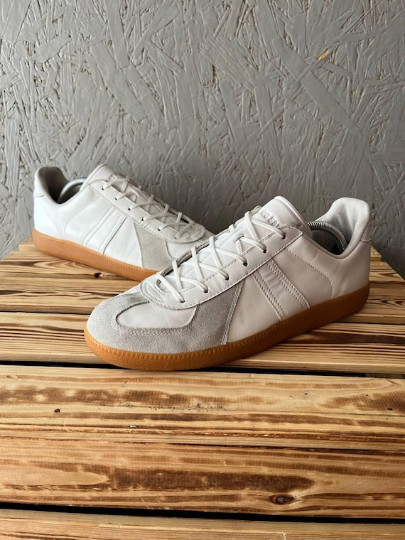 Vintage BW-SPORT Army Germany Running Trainers Leather Sneakers Vintage BW-SPORT Army Germany Running Trainers Leather Sneakers