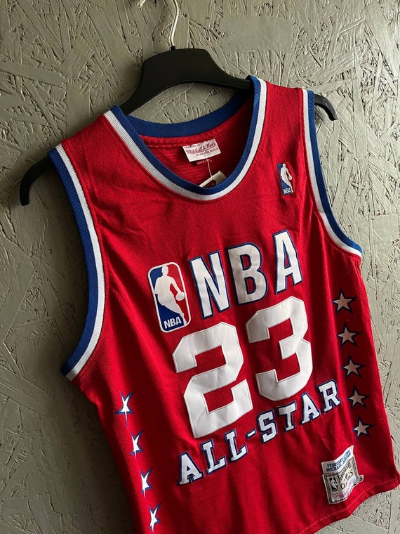 ミッチェルアンドネス　1989オールスター　マイケルジョーダン レッド23 Men's Michael Jordan Red Hardwood Classics 1989 NBA All-Star Game