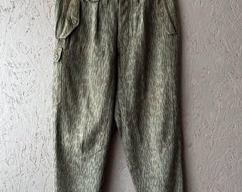 【Vintage】70s East German Army Cook Pants DDR East German Black Cotton Canvas Tanker's Cargo Pants – Top