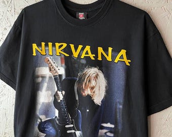 Vintage 00s Kurt Cobain Nirvana Men's Music Band Graphic T-shirt