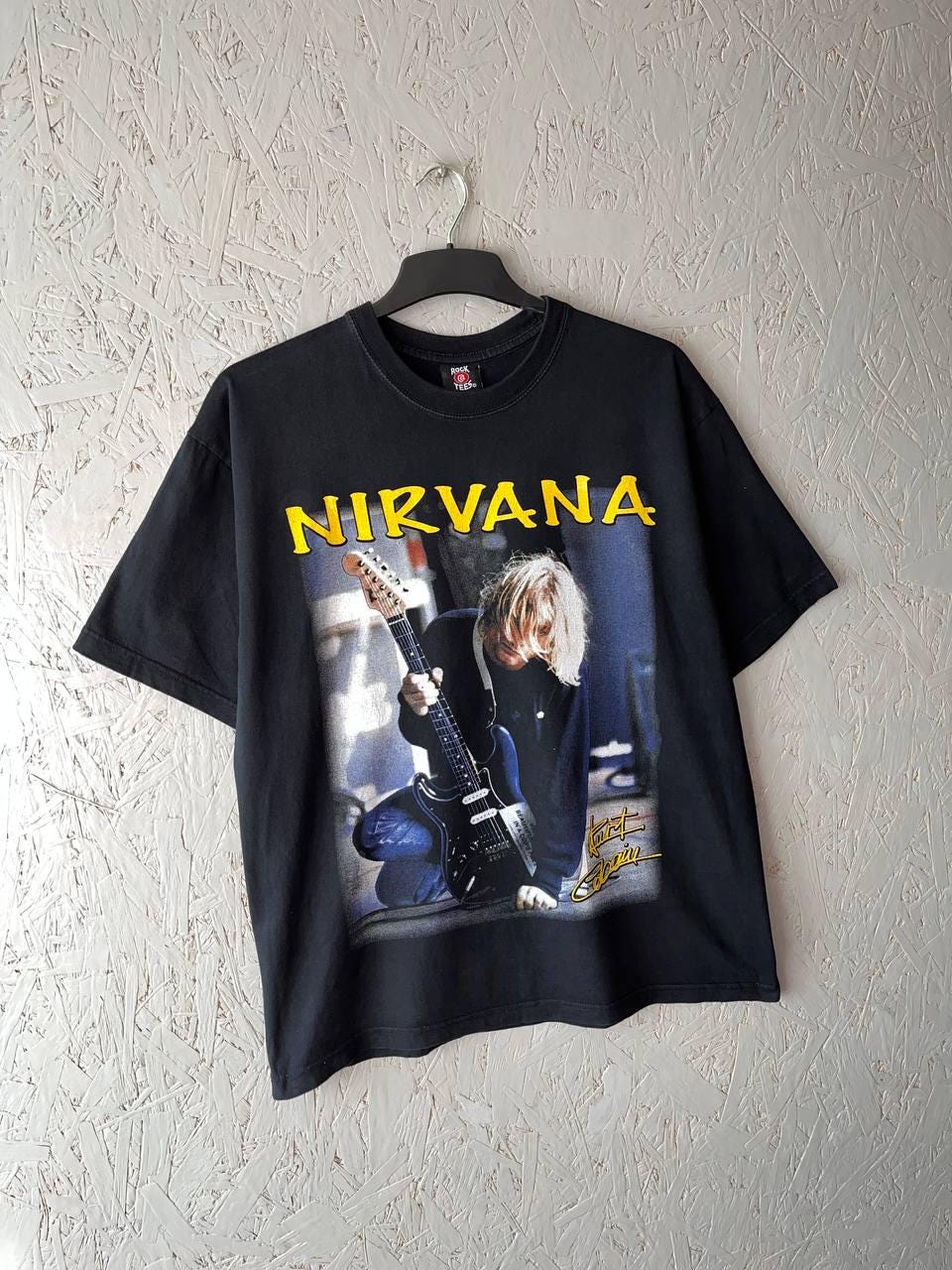 Vintage 00s Kurt Cobain Nirvana Men's Music Band Graphic T-shirt