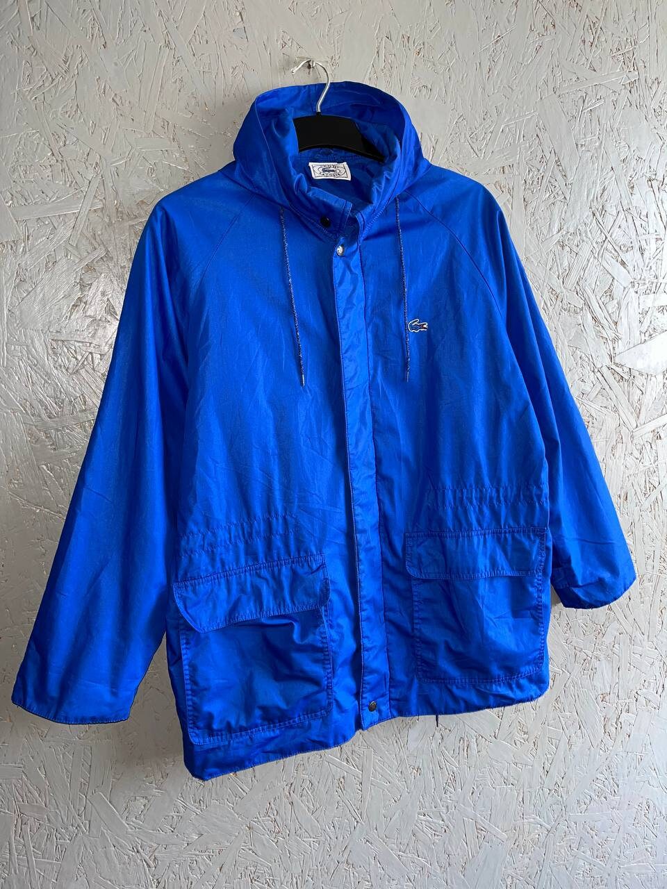 Vintage 80-90s Lacoste IZOD Men's Zip Buttons Jacket Coat Hooded