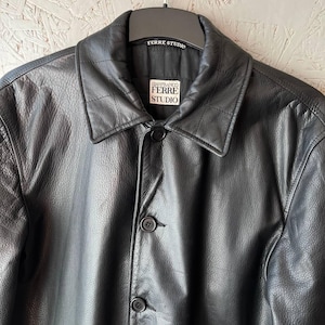 Gianfranco Ferre Leather Jacket - Etsy