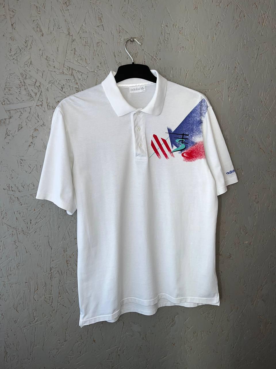 Vintage 80-90s Adidas Stefan Edberg Men's Tennis Court Polo T