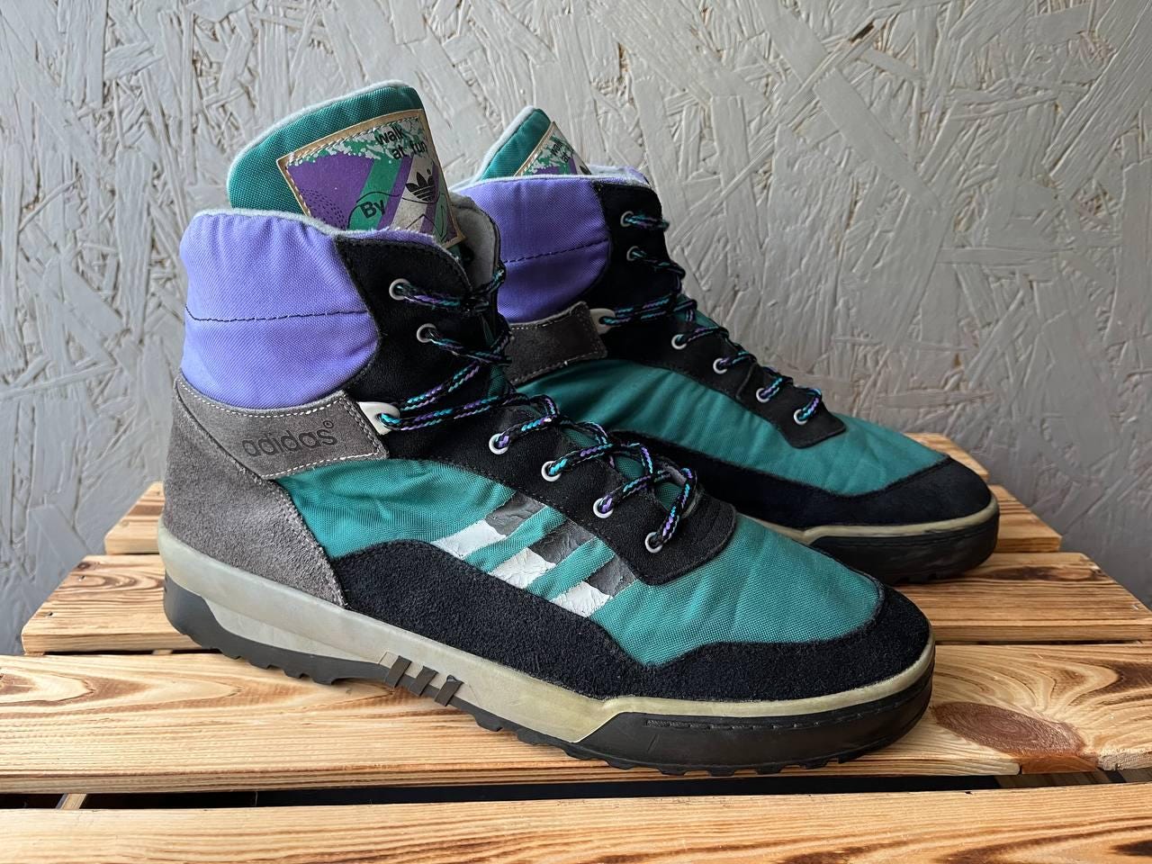 Vintage 80s-90s Adidas Walk at Fun Hiking Shoes Size US 11.5