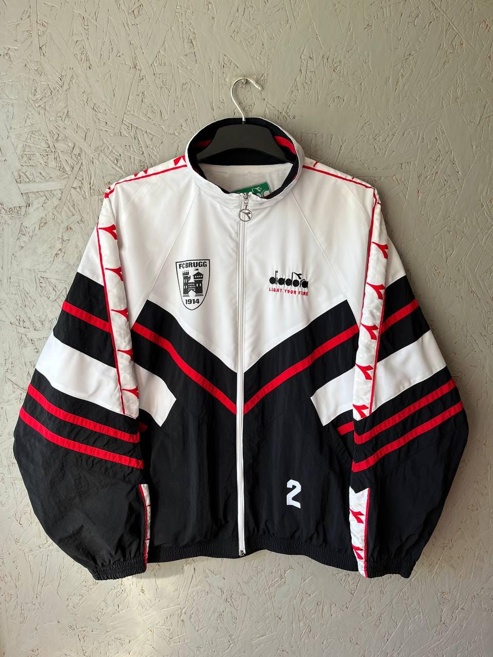 DIADORA ウィンドブレーカー上下セット 白黒赤 ② Diadora Red Jacket - Etsy