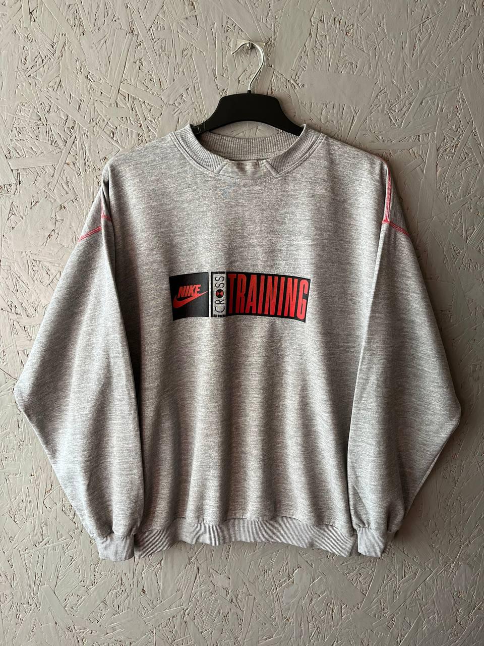 grey and red nike jumper