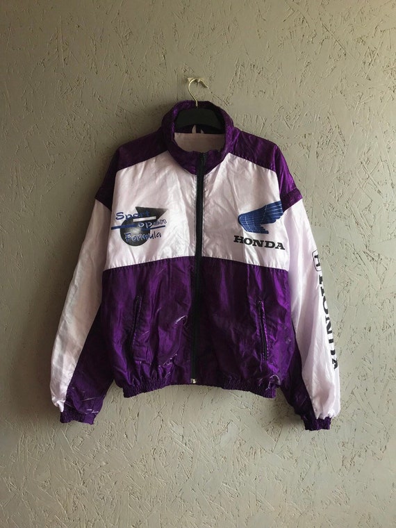 Rare Vintage 90s HONDA Full Zip Track Jacket HONDA Open Formula