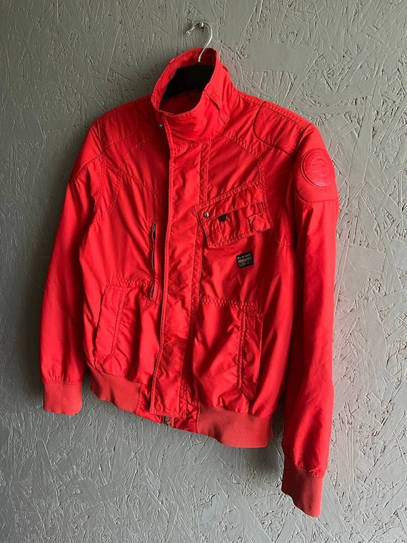 Rare G star Raw Denim Sandhurst Women s Bomber Zip Multi Pockets