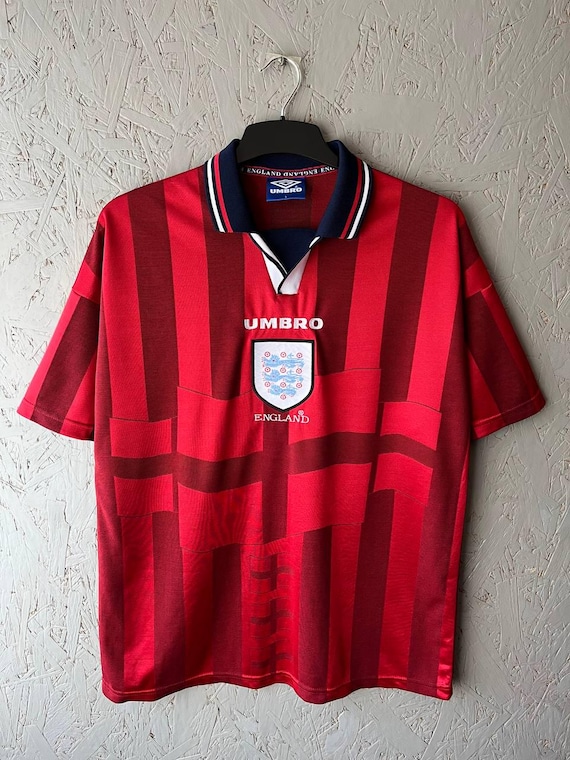 Vintage England 1997-99s Away Football Shirt Umbro L, Rare 90s