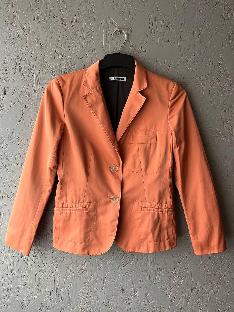 Jil Sander Vintage Women's Terracotta Cotton Blend Blazer Jacket Size IT 38 Made in Italy