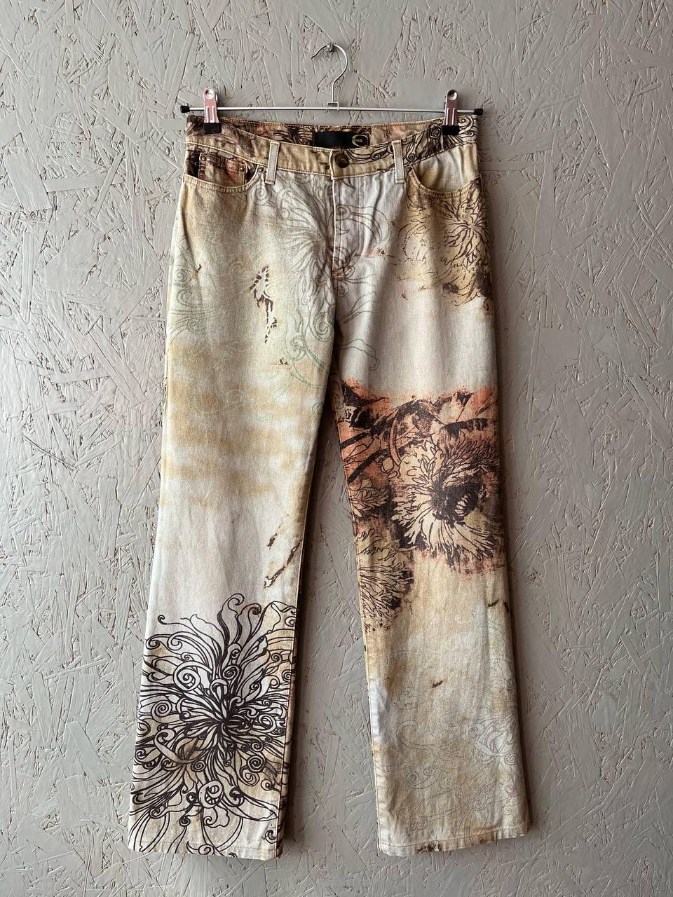 Vintage Yk2 Designer Just Cavalli Italy Rare Women's Denim Art