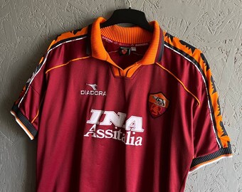 Vintage 90s Diadora as Roma DI FRANCESCO 11 Match Worn