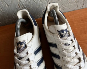 Vintage Adidas UNIVERSAL Sneakers Rare Retro Athletic Shoes 90s Classic Sport Collection 3 Stripes Trainers Size 7.5 Color White Back