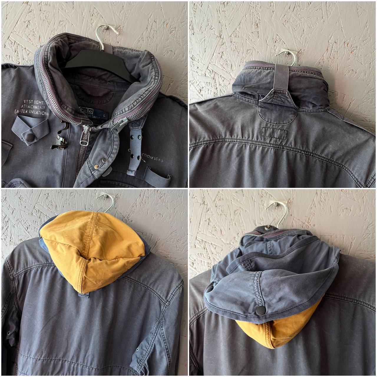POLO U.S.R.L. ネイビー ミリタリージャケット Rare Polo by Ralph Lauren USRL Vintage Men's Multipockets