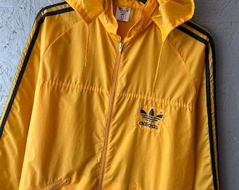 Vintage 80-90s Adidas Originals Men's Zip Track Jacket Windbreaker