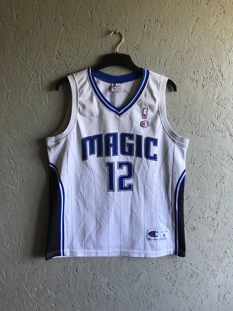Champion Orlando Magic NBA HOWARD 12 Basketball Jersey Shirt sleeveless Size M White Blue Color Etsy UK