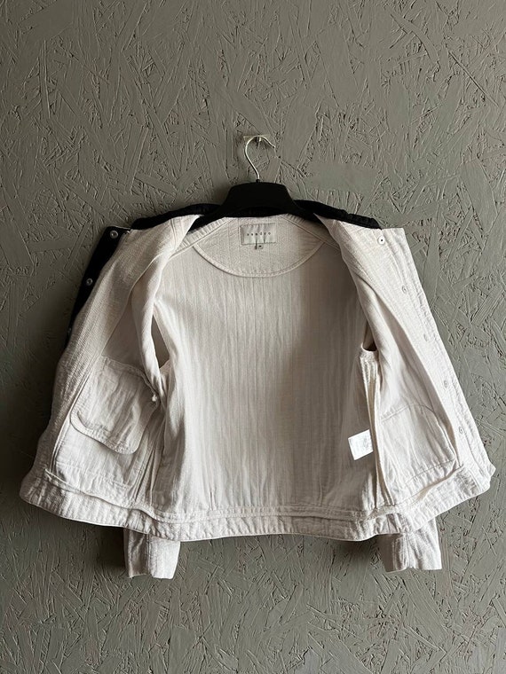 Rare SANDRO Paris Women's Heavy Cotton Pockets Zi… - image 8