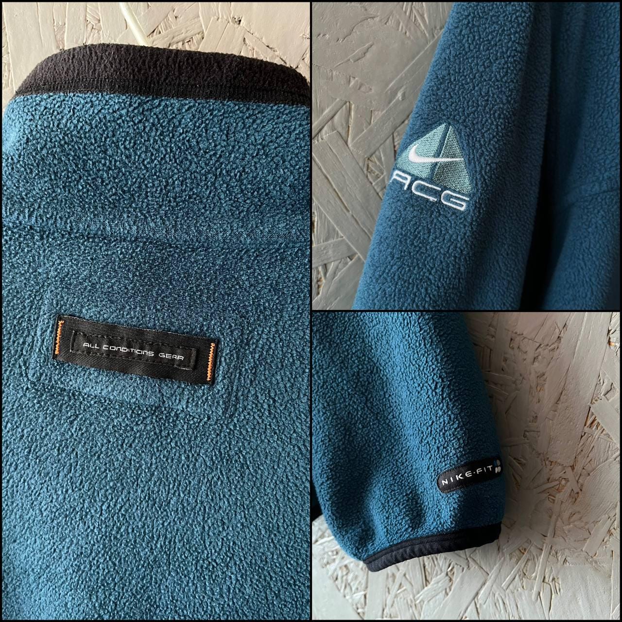 Vintage 90s Nike ACG Men's Outdoor Mountain Full Zip Fleece Jacket