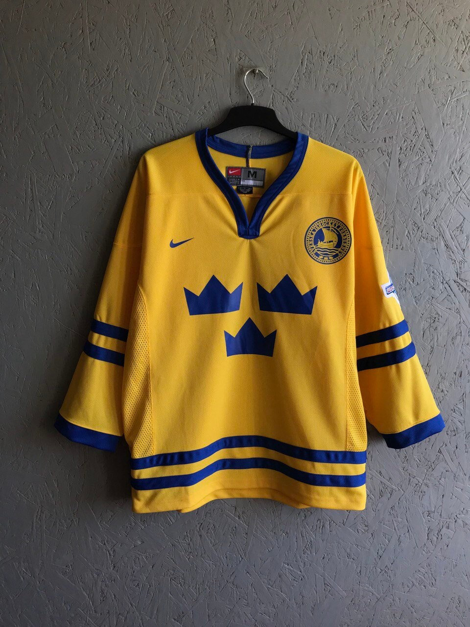 Any Name Number Sweden Tre Kronor Retro Custom Hockey Jersey Lindbergh  Yellow